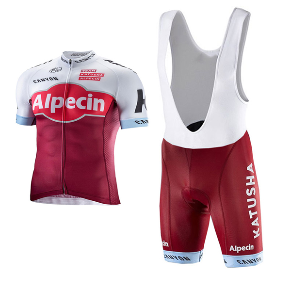 Abbigliamento Katusha Alpecin 2017 Rosso e Bianco